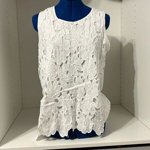 Studio West Apparel Ivory tank, size XL, NWT